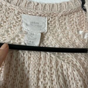 Urban Outfitters Cream Textured Knit Coat